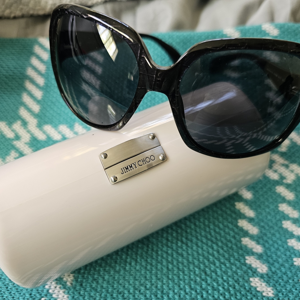 Jimmy Choo Black Oversized Sunglasses